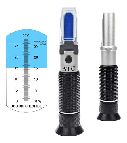 Refractómetro Salinometro De 0- 28% Atc Portatil