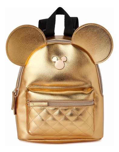 Mochila De Mickey Mouse Color Dorado