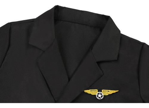 Davsolly Uniforme De Piloto Para Niños Disfraz De Capitán De