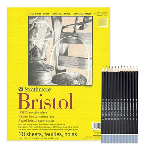 Bloc De Papel Bristol Strathmore Smooth, 9 X12  Encua