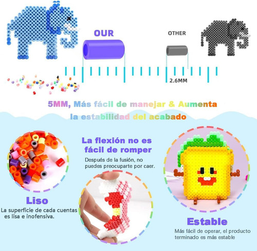 4300 Pcs Cuentas Y Abalorios Plásticos Cuentas Para Planchar