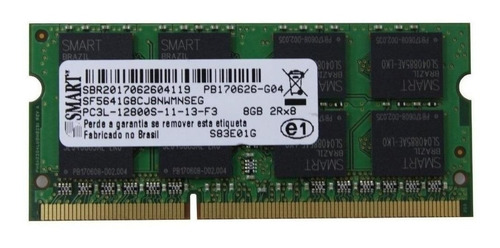 Memória RAM SMART 8GB DDR3L-1600Mhz color verde  (SF5641G8CJ8NWMNSEG)
