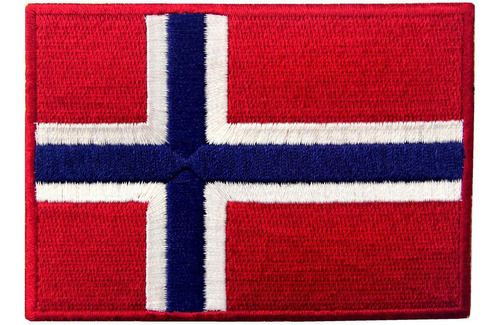 Parche Bordado De Bandera De Noruega Emblema Nacional N...