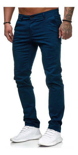 Pantalones Casuales Para Hombre De Gabardina Stretch