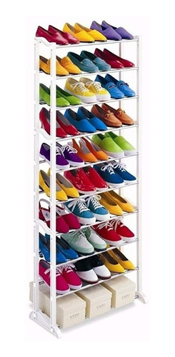 Imagen 4 de 5 de Zapatera 10 Niveles Rack Zapatos Organizador De Championes