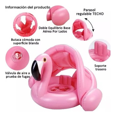 Flotador Inflable De Alberca Para Bebés Con Toldo