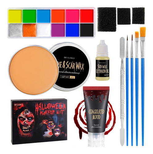 Kit De Maquillaje Efectos Especiales Sfx Cosplay Halloween 