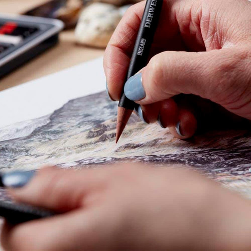 Set 6 Carboncillos De Colores Derwent Tinted Charcoal