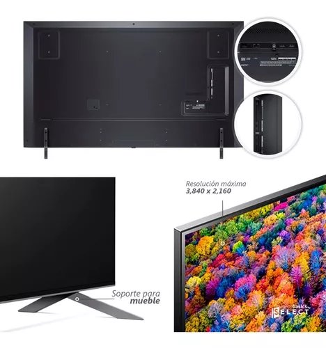 Pantalla LG NanoCell TV 55 Pulgadas 4K SMART TV con ThinQ AI