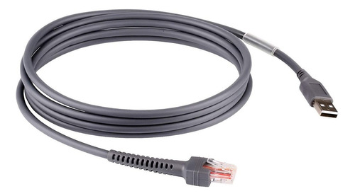 Cable Usb Zebra Tipo A - Rj-50 2 Metros Cba-u01-s07zar G /vc Color Gris