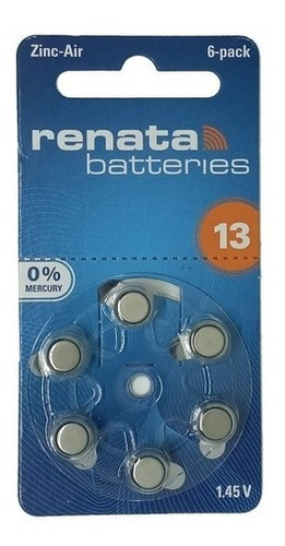 36 Baterias Pilas Audifono De Zinc-aire # 13 Renata 1.45v