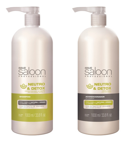 Issue Saloon Shampoo + Acondicionador Neutro & Detox X 1000