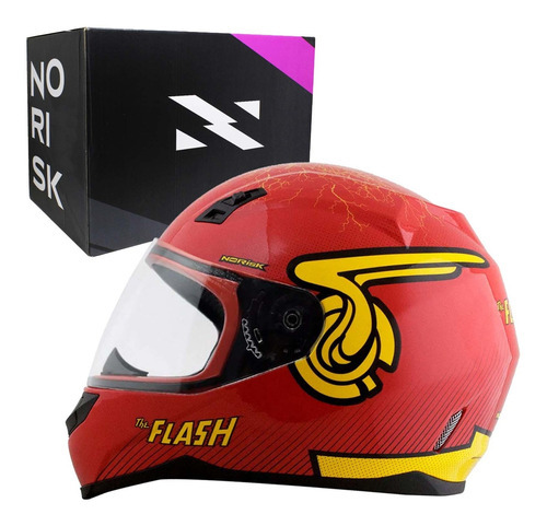 Capacete Norisk Ff391 Flash Symbol Vermelho Tamanho do capacete 56