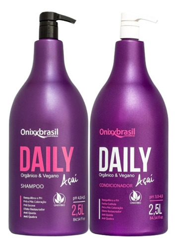  Kit Shampoo Condicionador Onixx Brasil Daily Açaí 2,5l