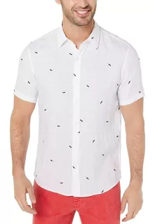 Camisa Sport Elegante Slim Fit Michael Kors Color Blanco