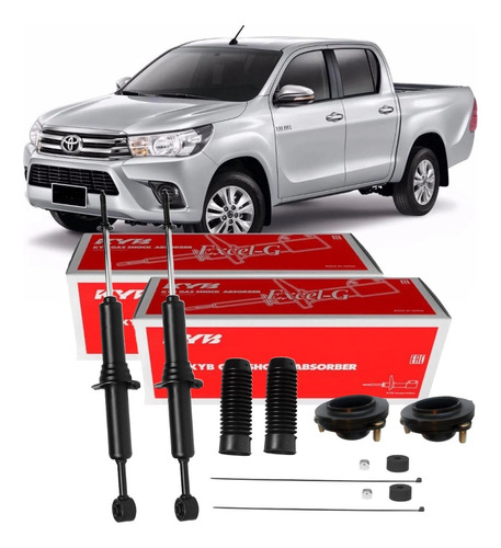 Par Amortecedor Dianteiro Toyota Hilux 2005-2016 Kyb + Kits