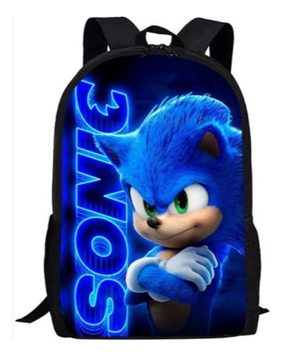 Mochila Escolar Cartoon Sonic Primaria Schoolbag  3 Pcs