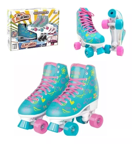 Patins Roller Sport Skate 4 Rodas Preto Masculino - Fenix - Patins