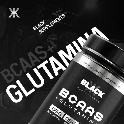 Black Supplements Aminoácidos Bcaas + Glutamina 1kg Moras
