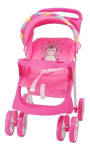 Imagen 2 de 4 de Carriolita De Muñecas Prinsel Tris Doll Unicornio Corral