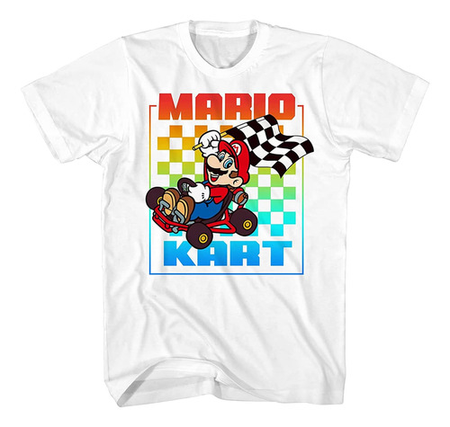 Camiseta Nintendo Mario Kart Para Hombre, Polera Vintage D
