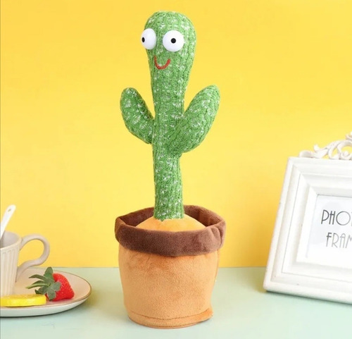 Imagen 2 de 3 de Cactus Bailarin Peluche Canta , Baila Y Repite Para Niños
