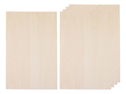 5x Madera Sin Terminar, Hojas De Tilo Tablero De 450x200x2mm