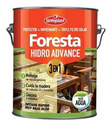 Foresta Hidro Advance 3 En 1 Satinado 4 Lts Premium