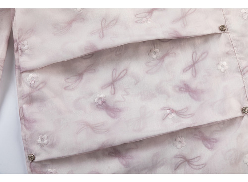 Pantalones Retro Con Bordado De Flores Pequeñas Con Lazo Est