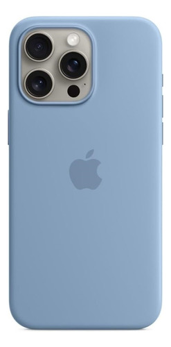 Apple MagSafe funda silicona iPhone 15 Pro Max color azul invierno