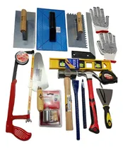 Comprar Kit Ferramenta Manuais Para Pedreiro 16 Itens Colher Martelo