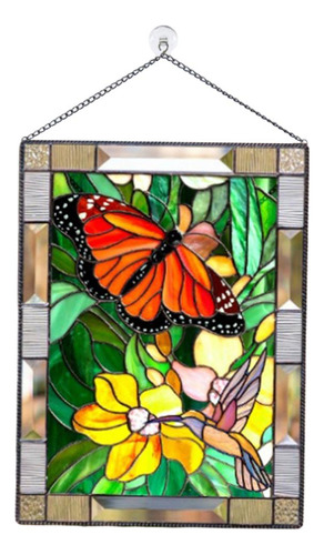 Panel De Ventana Rectangular Decoración De Pared Mariposa