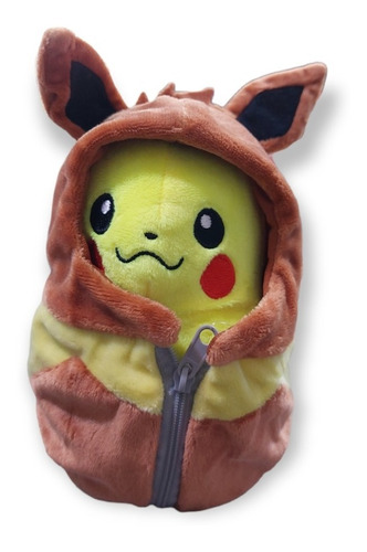 Peluche Pikachu Con Disfraz De Eevee