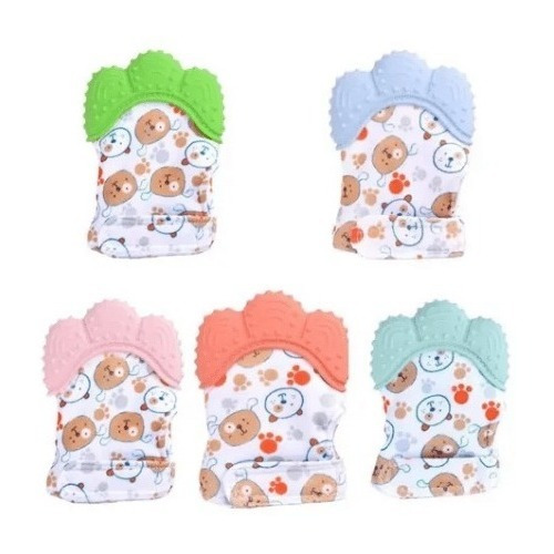 Guante Mordedera Bebe Fortalece Dentición Silicona Flexible
