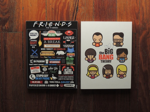 Pack Cuadros (x2) The Office Friends Seinfeld 15x20 Dr House