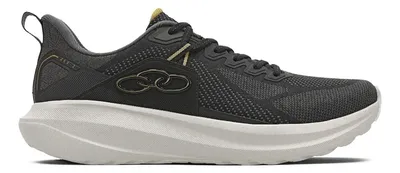 Tênis De Caminhada Masculino Zex 2 Olympikus Preto/chumbo Liso 41 Br