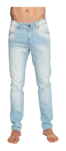 Calça Jeans Okdok Slim Fit Azul Claro