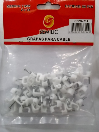 Grapas Para Cable 7mm Semilic