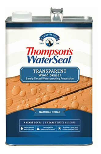 Thompson's Waterseal Sellador De Madera Transparente, Cedro