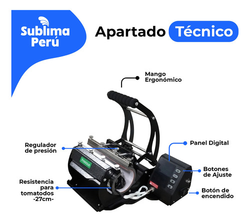 Sublimadora De Tomatodos 27cm Freesub