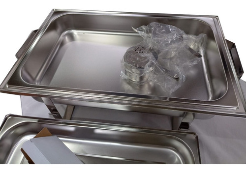 Chafing Acero Inoxidable Rectangular Bandeja Simple 9 L