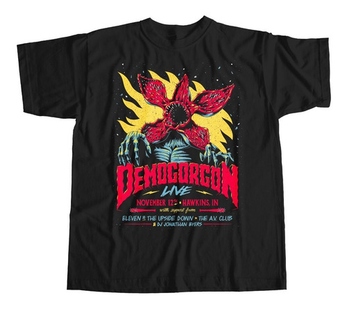 Remera Algodón Stranger Things Demogorgon Live