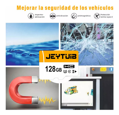 2pcs Tarjta Sd 128gb total de 256 gb Jeytuib high speed memory card almacnamiento externo U3 V30 compatble con smartphone portátIes dash camera