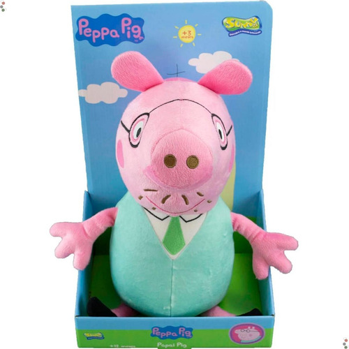 Brinquedo Boneco Pelucia Peppa Pig Papai Pig Sunny 2343