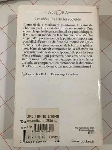 Condition De Lhomme Moderne - Hannah Arendt
