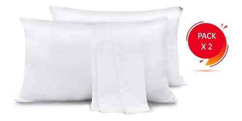 Pack De 2 Fundas Para Almohada Algodón 200 Hilos 50x80cm 