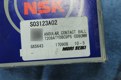 Nsk 7208atydbc9p5 Super Precision Bearing Set Mori S0312 Dde