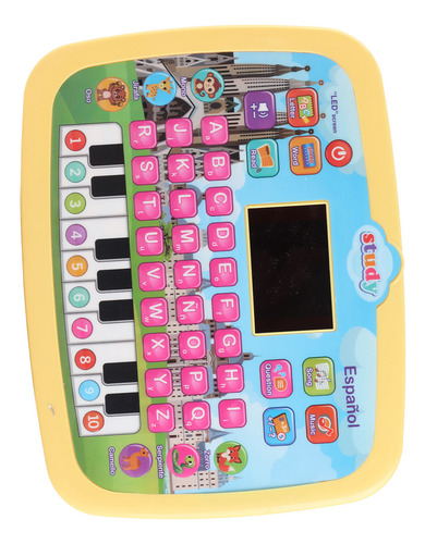 Tableta Led De Juguete Electrónico Para Aprender Español Par