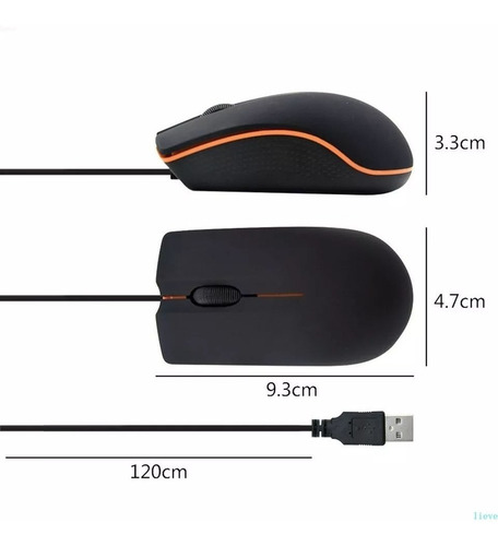 Imagen 2 de 4 de Mouse Usb Optico Lenovo