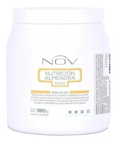 Nutrición Almendra Acido Nov X 980g.